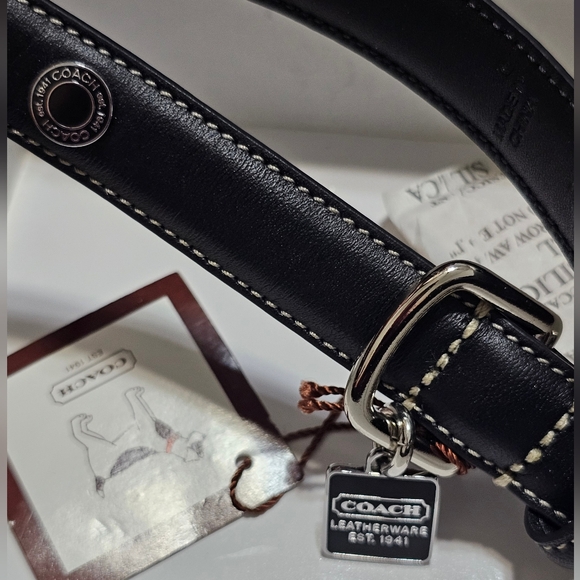 Coach Dog Collar 8848 Black Medium 13.5" - 16.5" New - Picture 1 of 6
